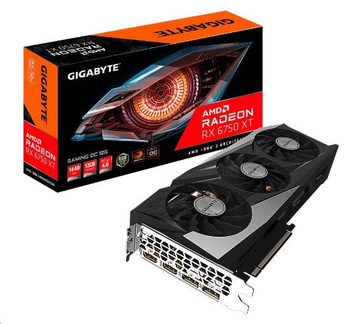 Obrázek GIGABYTE VGA AMD Radeon RX 6750 XT GAMING OC 12G, 12G GDDR6, 2xDP, 2xHDMI