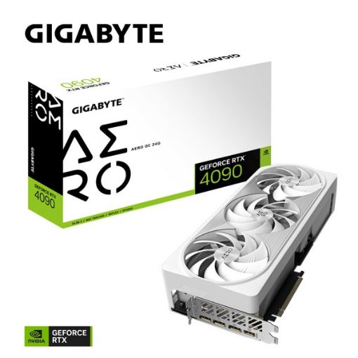 Obrázek GIGABYTE VGA NVIDIA GeForce RTX 4090 AERO OC 24G, 24G GDDR6X, 3xDP, 1xHDMI