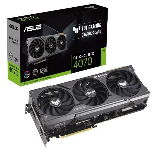 Obrázek ASUS VGA NVIDIA GeForce RTX 4070 TUF GAMING 12G, 12G GDDR6X, 3xDP, 1xHDMI