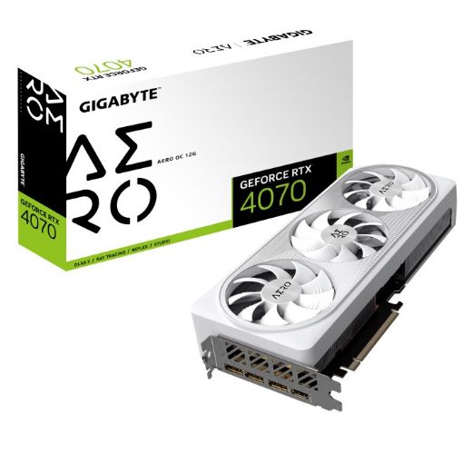 Obrázek GIGABYTE VGA NVIDIA GeForce RTX 4070 AERO OC 12G, 12G GDDR6X, 3xDP, 1xHDMI