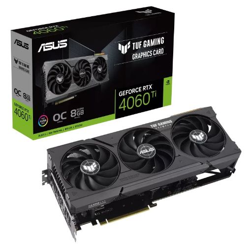 Obrázek ASUS VGA NVIDIA GeForce RTX 4060 Ti TUF GAMING OC 8G, 8G GDDR6, 3xDP, 1xHDMI