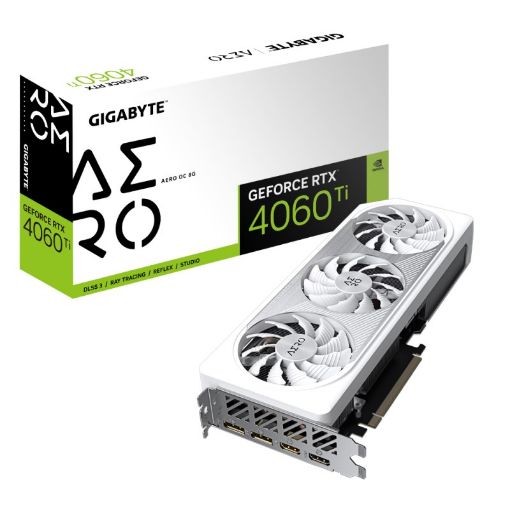 Obrázek GIGABYTE VGA NVIDIA GeForce RTX 4060 Ti AERO OC 8G, 8G GDDR6, 2xDP, 2xHDMI