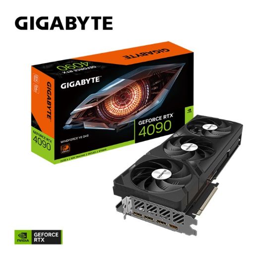 Obrázek GIGABYTE VGA NVIDIA GeForce RTX 4090 WINDFORCE V2 24G, 24G GDDR6X, 3xDP, 1xHDMI