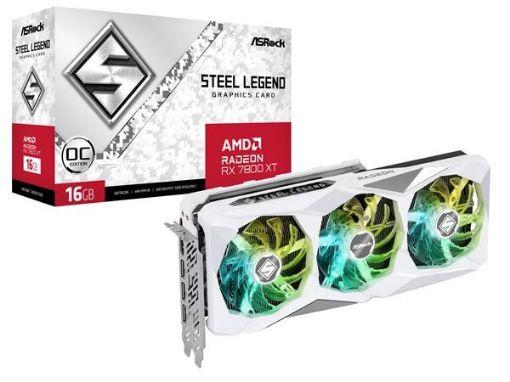 Obrázek ASRock VGA AMD Radeon RX 7800 XT Steel Legend 16GB OC, RX 7800 XT, 16GB GDDR6, 3xDP, 1xHDMI