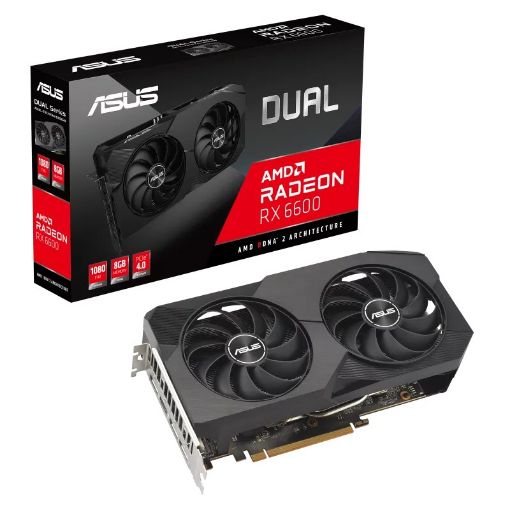 Obrázek ASUS VGA AMD Radeon RX 6600 DUAL V2 8G, 8G GDDR6, 3xDP, 1xHDMI