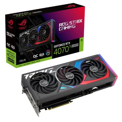 Obrázek ASUS VGA NVIDIA GeForce RTX 4070 Ti SUPER ROG STRIX OC 16G, 16G GDDR6X, 3xDP, 2xHDMI