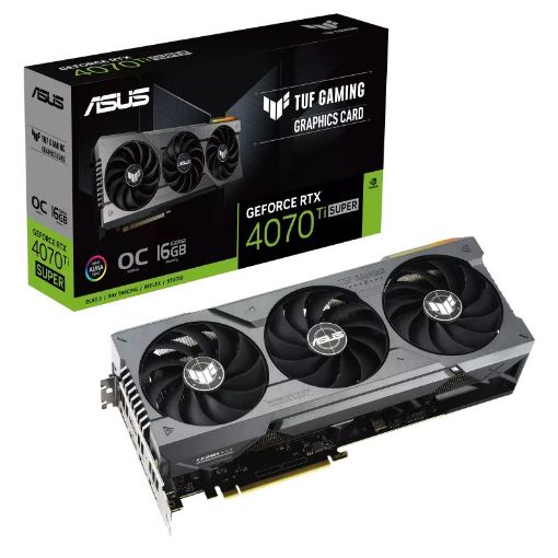 Obrázek ASUS VGA NVIDIA GeForce RTX 4070 Ti SUPER TUF GAMING OC 16G, 16G GDDR6X, 3xDP, 2xHDMI