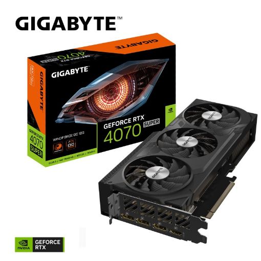 Obrázek GIGABYTE VGA NVIDIA GeForce RTX 4070 SUPER WINDFORCE OC 12G, 12G GDDR6X, 3xDP, 1xHDMI