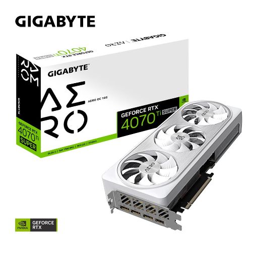 Obrázek GIGABYTE VGA NVIDIA GeForce RTX 4070 Ti SUPER AERO OC 16G, 16G GDDR6X, 3xDP, 1xHDMI