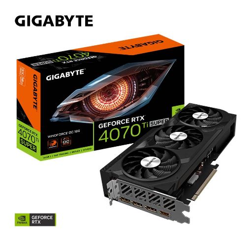 Obrázek GIGABYTE VGA NVIDIA GeForce RTX 4070 Ti SUPER WINDFORCE OC 16G, 16G GDDR6X, 3xDP, 1xHDMI