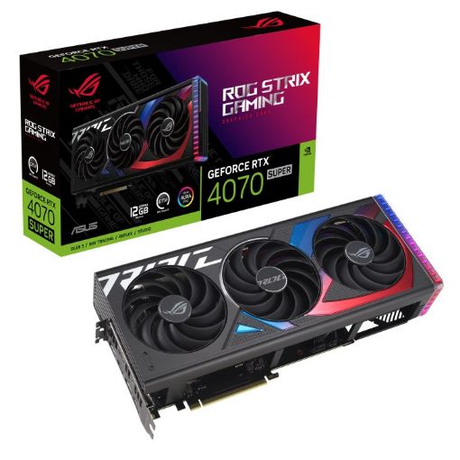 Obrázek ASUS VGA NVIDIA GeForce RTX 4070 SUPER ROG STRIX 12G, 12G GDDR6X, 3xDP, 2xHDMI