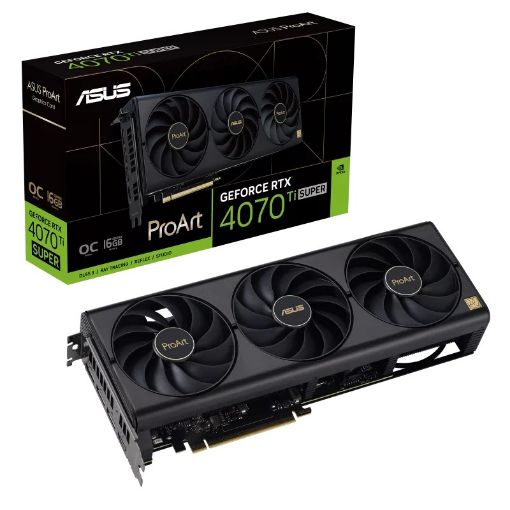 Obrázek ASUS VGA NVIDIA GeForce RTX 4070 Ti SUPER PROART OC 16G, 16G GDDR6X, 3xDP, 1xHDMI