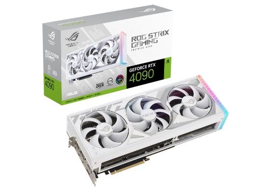 Obrázek ASUS VGA NVIDIA GeForce RTX 4090 ROG STRIX WHITE 24G, 24G GDDR6X, 3xDP, 2xHDMI