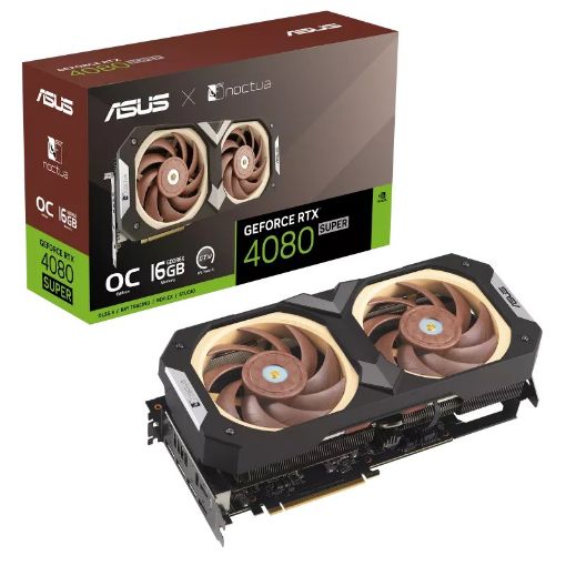 Obrázek ASUS VGA NVIDIA GeForce RTX 4080 SUPER NOCTUA OC 16G, 16G GDDR6X, 3xDP, 2xHDMI