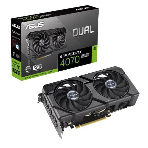 Obrázek ASUS VGA NVIDIA GeForce RTX 4070 SUPER DUAL EVO 12G, 12G GDDR6X, 3xDP, 1xHDMI