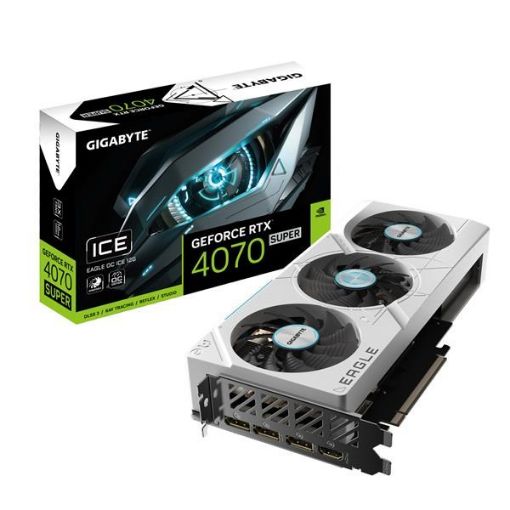 Obrázek GIGABYTE VGA NVIDIA GeForce RTX 4070 SUPER EAGLE ICE OC 12G, 12G GDDR6X, 3xDP, 1xHDMI