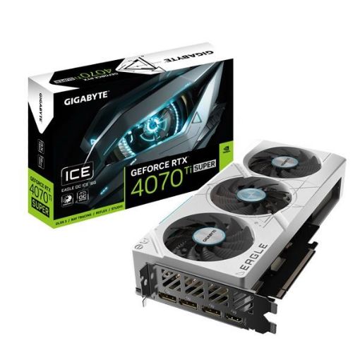 Obrázek GIGABYTE VGA NVIDIA GeForce RTX 4070 Ti SUPER EAGLE ICE OC 16G, 16G GDDR6X, 3xDP, 1xHDMI