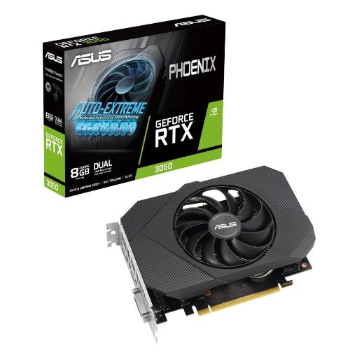 Obrázek ASUS VGA NVIDIA GeForce RTX 3050 PHOENIX 8G V2, 8G GDDR6, 1xDP, 1xHDMI, 1xDVI