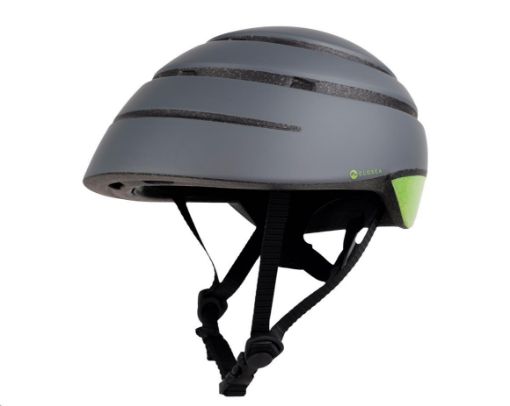 Obrázek ACER Foldable Helmet (skládací helma), šedá se zeleným reflexním pruhem vzadu, velikost L (60-63 cm), 375 gr