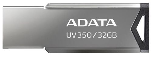 Obrázek ADATA Flash Disk 32GB UV350, USB 3.2 Dash Drive, tmavě stříbrná textura kov