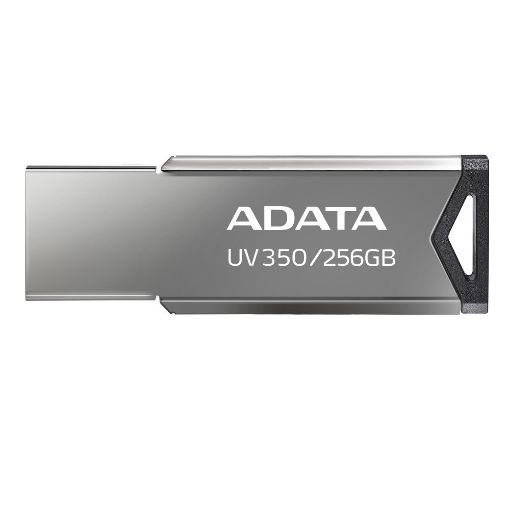 Obrázek ADATA Flash Disk 256GB UV350, USB 3.2 Dash Drive, tmavě stříbrná textura kov