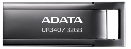 Obrázek ADATA Flash Disk 32GB UR340, USB 3.2 Dash Drive, kov lesklá černá