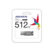 Obrázek ADATA Flash Disk 512GB UV350, USB 3.2 Dash Drive, tmavě stříbrná textura kov