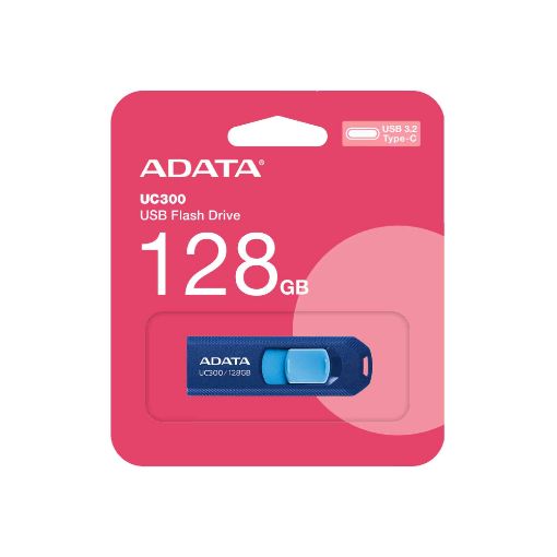 Obrázek ADATA Flash Disk 128GB UC300, USB-C 3.2, modrá