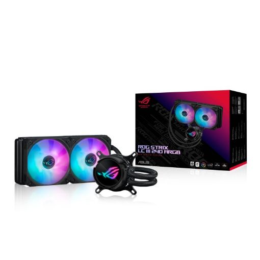 Obrázek ASUS vodní chladič CPU AIO ROG STRIX LC III 240 ARGB, 2x120mm