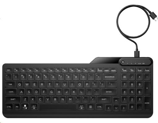 Obrázek HP 405 Multi-Device Wired Backlit Keyboard CZ/SK