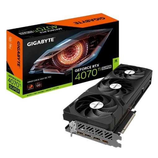 Obrázek GIGABYTE VGA NVIDIA GeForce RTX 4070 Ti SUPER WINDFORCE MAX OC 16G, 16G GDDR6X, 3xDP, 1xHDMI