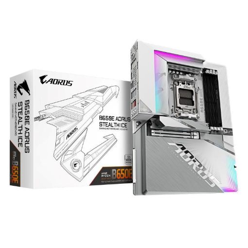 Obrázek GIGABYTE MB Sc AM5 B650E AORUS STEALTH ICE, AMD B650, 4xDDR5, 2x HDMI, 1xUSB-C, WI-FI, E-ATX