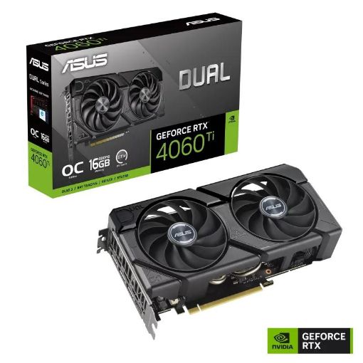 Obrázek ASUS VGA NVIDIA GeForce RTX 4060 Ti DUAL OC 16G EVO, 16G GDDR6, 3xDP, 1xHDMI