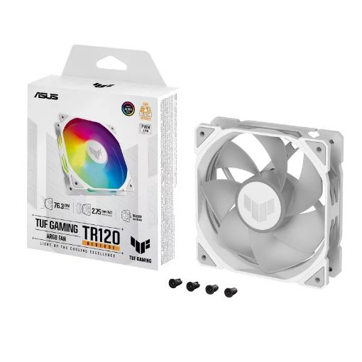 Obrázek ASUS ventilátor TUF GAMING TR120 ARGB Reverse, 1x120mm, bílá