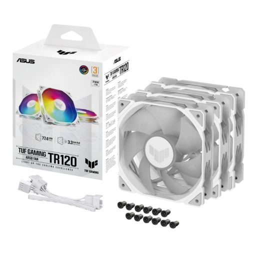 Obrázek ASUS ventilátor TUF GAMING TR120 ARGB, 3x120mm, bílá