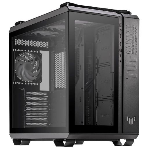 Obrázek ASUS case TUF GAMING GT502 PLUS, Mid Tower, průhledná bočnice, 4x 120mm ARGB Fan, černá