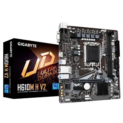 Obrázek GIGABYTE MB Sc LGA1700 H610M H V2, Intel H610, 2xDDR5, 1xHDMI, 1xVGA, mATX