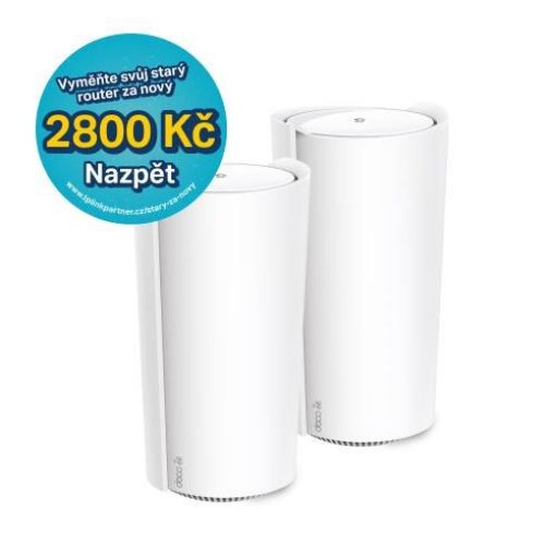 Obrázek TP-Link Deco XE200(2-pack) WiFi6E Mesh (AXE11000,2,4GHz/5GHz/6GHz,1x10GbELAN/WAN,2xGbELAN/WAN)