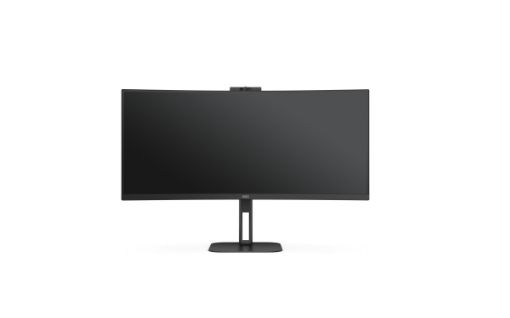 Obrázek AOC MT VA LCD WLED 34" CU34V5CW/BK - VA panel, 3440x1440, HDMI, DP, USB, USB-C, nast. vyska, repro, webcam, zakriven