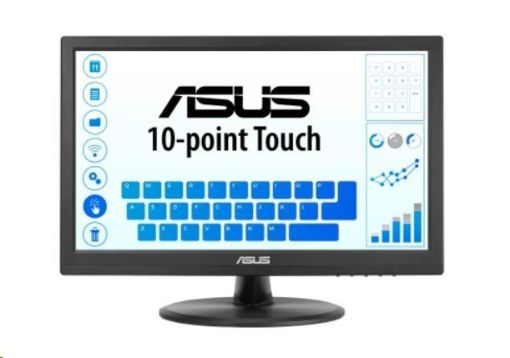 Obrázek ASUS LCD dotekový 15.6" VT168HR Touch 1366x768 220cd lesklý, HDMI 10-point multi-touch, USB, WLED/TN VESA 75x7