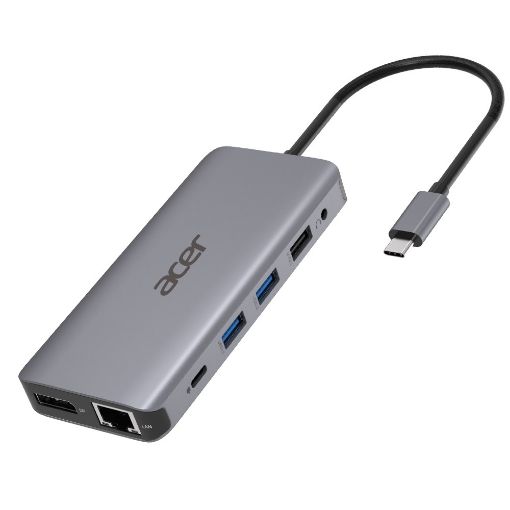 Obrázek ACER 12v1 Type C dongle: 2 x USB3.2, 2 x USB2.0, 1x SD/TF, 2 x HDMI, 1 x PD, 1 x DP, 1 x RJ45, 1 x 3.5 Audio