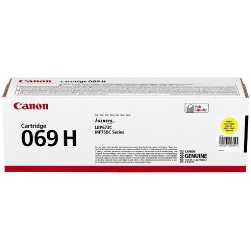 Obrázek Canon TONER CRG 069Y H žlutý pro LBP673Cdw, MF752Cdw a MF754Cdw (5 500 str.)