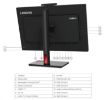 Obrázek LENOVO LCD T24mv-30 - 23.8”,IPS,16:9,1920x1080,4ms/6ms,250cd/m2,1000:1,VGA,DP,HDMI,5xUSB,USB-C,RJ45,VESA,cam,rep,Pivt