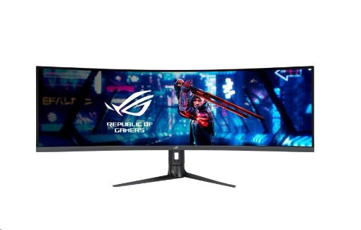 Obrázek ASUS LCD 49" XG49WCR 5120x1440 ROG STRIX curved 165Hz DP HDMI USB-C-VIDEO+95W KVM dvě zařízení, RJ45, GAMING ulltra wide