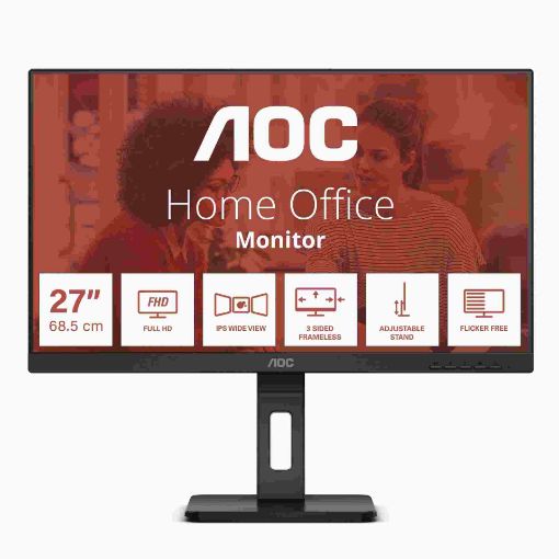 Obrázek AOC MT IPS LCD WLED 27" 27E3QAF - IPS panel, 1920x1080, D-Sub, HDMI, DP, repro, pivot