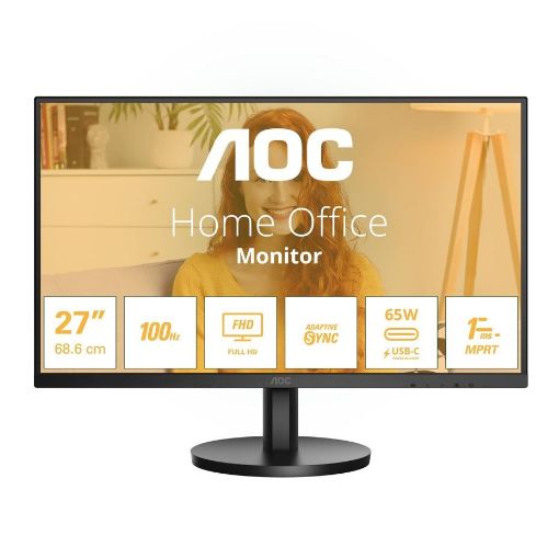 Obrázek AOC MT IPS LCD WLED 27" 27B3CA2 - IPS panel, 100Hz, 1920x1080, HDMI, USB-C, USB 3.2, repro