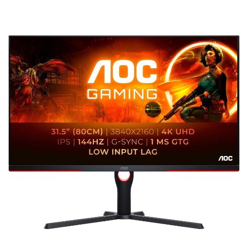 Obrázek AOC MT IPS LCD WLED 31,5" U32G3X/BK - IPS panel, 3840x2160, 144Hz, 1ms, 2xHDMI, 2xDP, nast. vysky