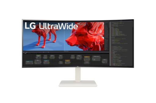 Obrázek LG MT IPS LCD LED 37,5" 38WR85QC-W -  IPS panel, 3840x1600, 2xHDMI, DP, USB-C, USB 3.0, RJ45,repro, nast vyska, zakriven