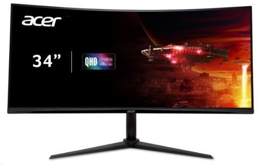 Obrázek ACER LCD Nitro XZ342CUV3bmiiphx, 86cm (34") VA LED Curved, 3440x1440,180Hz,400nit,HDMI,DP,Audio,Repro,VESA,HgtAdj