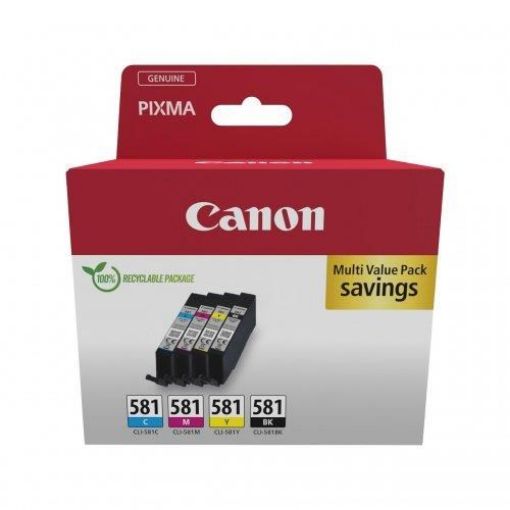 Obrázek Canon CARTRIDGE CLI-581 C/M/Y/BK MULTI-PACK pro PIXMA TS615x, TS625x, TS635x, TS815x, TS825x, TS835x, TS915x (200 str.)